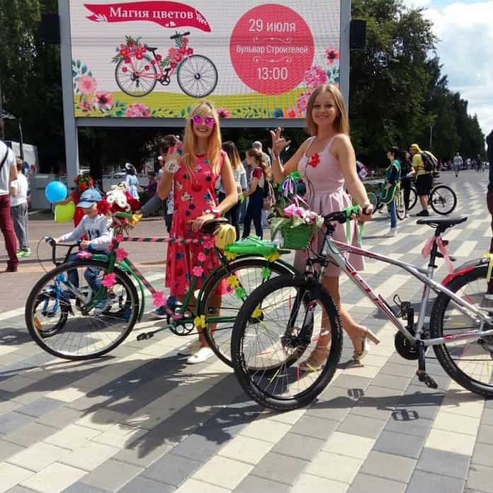 Леди на велосипеде - велопарад в Кемерово 29 июля 2018