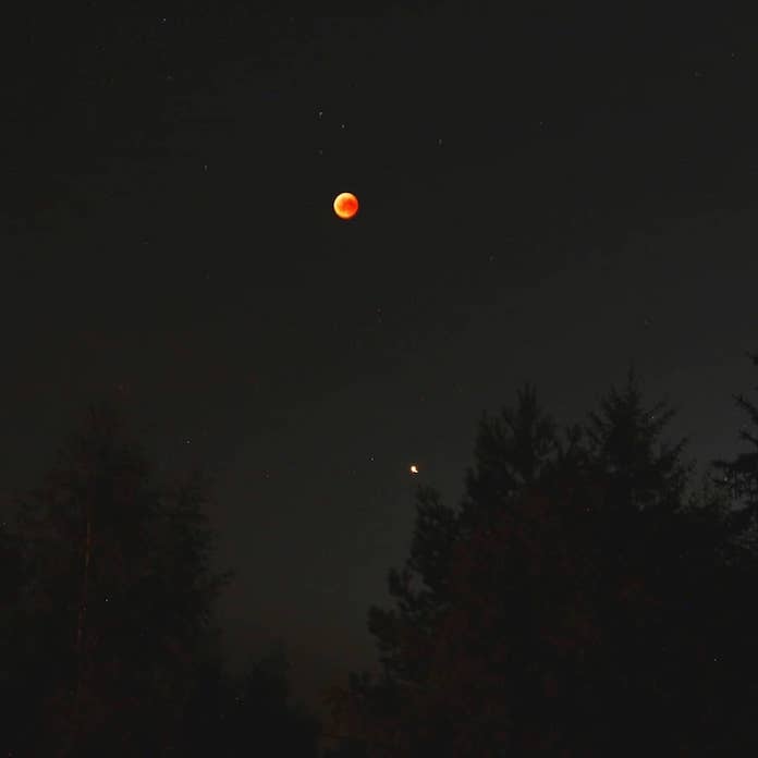 Лунное затмение и противостояние Марса 2018, Польша