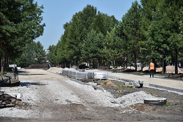 Реконструкция центрального парка г. Белово, лето 2018